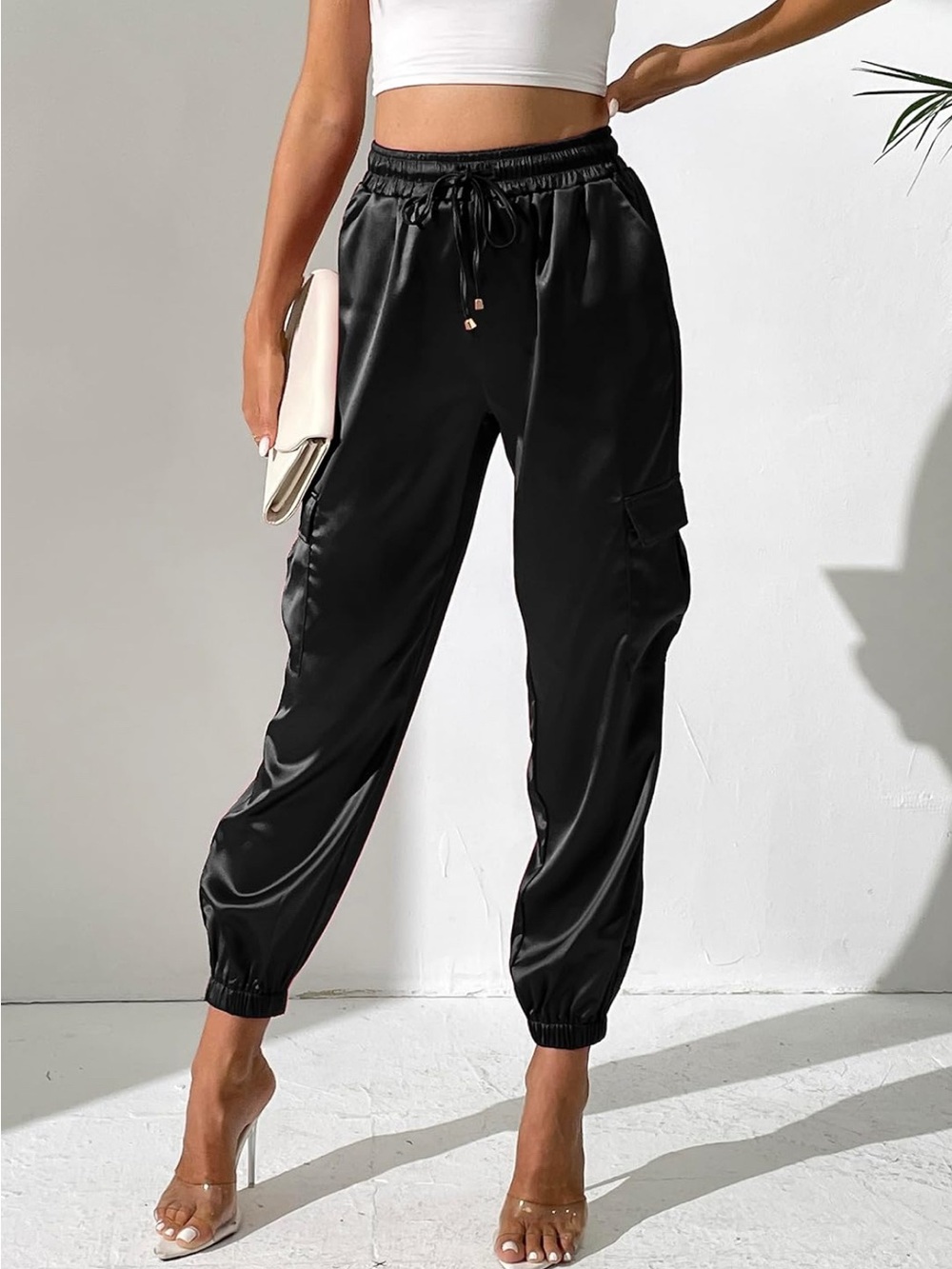 Joie 100% Silk Cargo Joggers